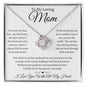 To My Loving Mom - Love Knot Necklace