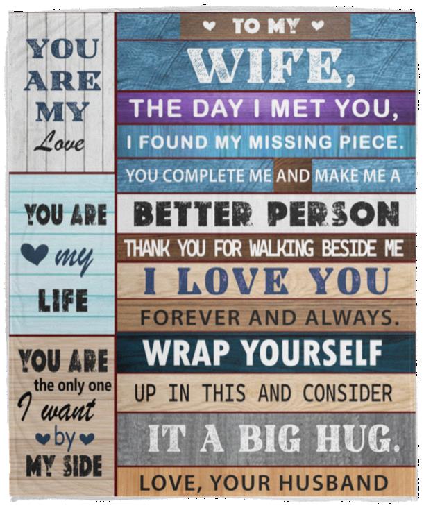 To My Wife - You Are My Missing Piece - Cozy Plush Blankets