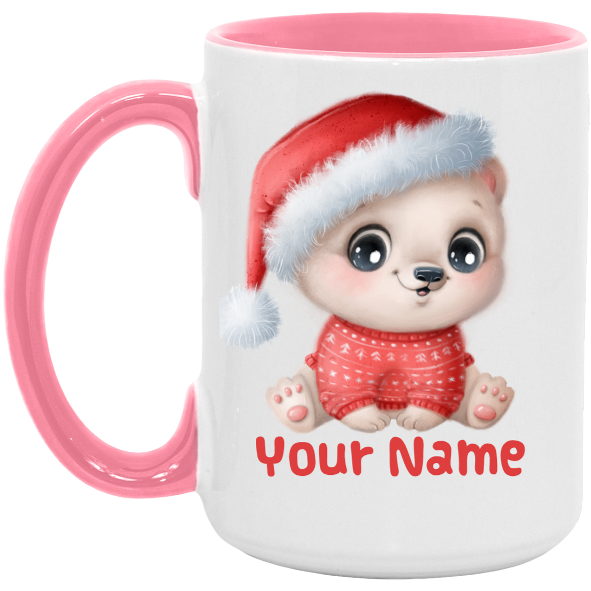Personalized Christmas Baby Bear Mug