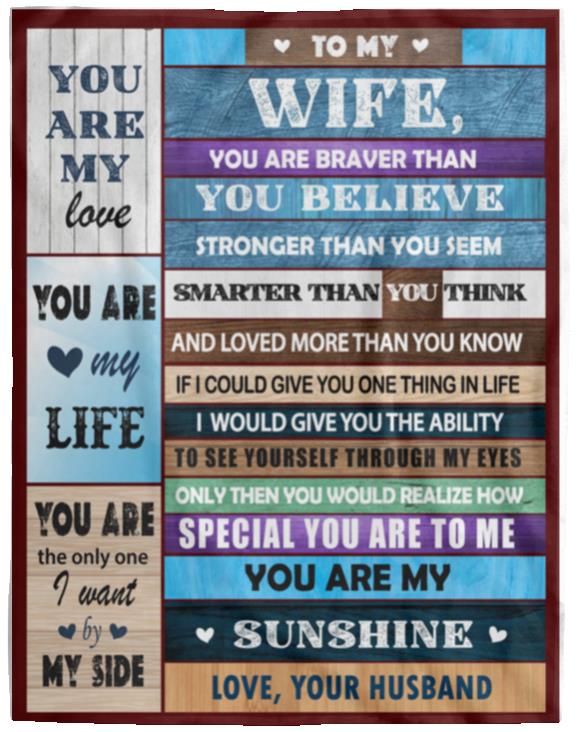 To My Wife - You Are My Missing Piece - Cozy Plush Blankets
