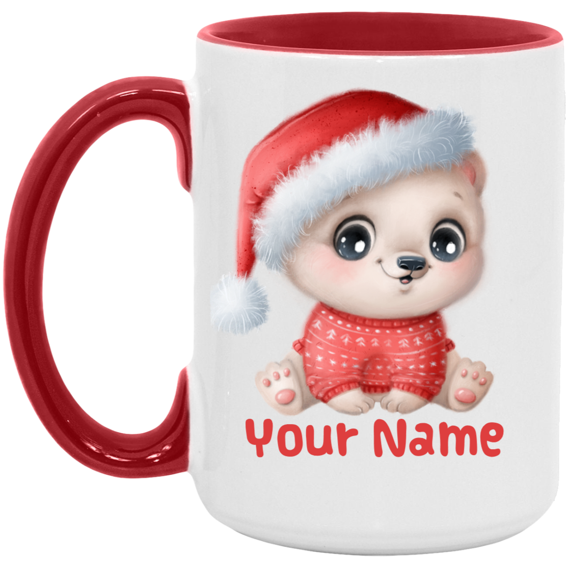 Personalized Christmas Baby Bear Mug