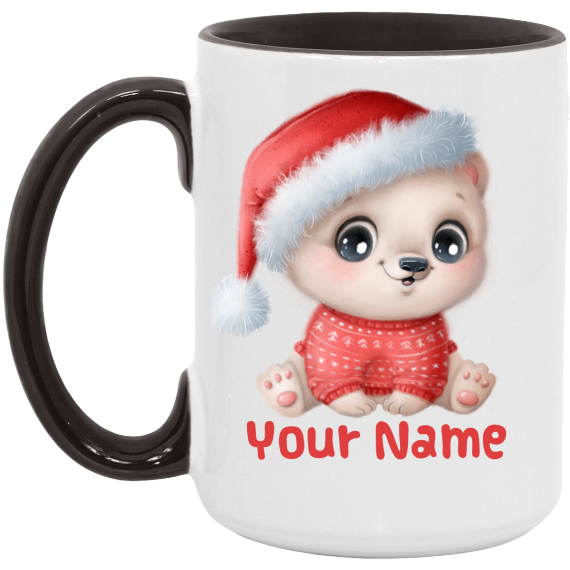 Personalized Christmas Baby Bear Mug