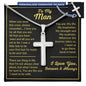 To My Man | Personalized Cross Necklace