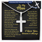 To My Man | Personalized Cross Necklace