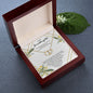 To My Granddaughter - Interlocking Hearts with Diamonds Necklace