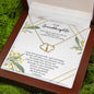 To My Granddaughter - Interlocking Hearts with Diamonds Necklace