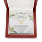 To My Granddaughter - Interlocking Hearts with Diamonds Necklace