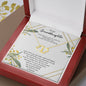 To My Granddaughter - Interlocking Hearts with Diamonds Necklace