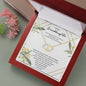 To My Granddaughter - Interlocking Hearts with Diamonds Necklace