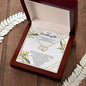 To My Granddaughter - Interlocking Hearts with Diamonds Necklace