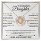 To My Beautiful Daughter - Love Necklace - Ring Flower Card