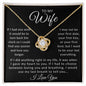 TO MY WIFE - LOVE KNOT NECKLACE