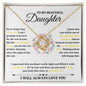 To My Beautiful Daughter - Love Knot Necklace