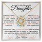 To My Beautiful Daughter | I Hold You First | Love Knot Necklace