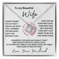To My Beautiful Wife - Love Knot Necklace