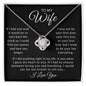 To My Wife - Love Knot Necklace