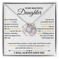 To My Beautiful Daughter - Love Necklace - Ring Flower Card