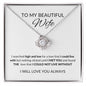 TO MY BEAUTIFUL WIFE - Love Knot Necklace