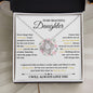 To My Beautiful Daughter - Love Necklace - Ring Flower Card
