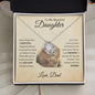 To My Beautiful Daughter - Love Knot Necklace