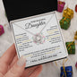 To My Beautiful Daughter - Love Necklace - Ring Flower Card