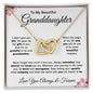 To My Granddaughter - Interlocking Hearts Necklace