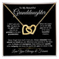 To My Grandaughter - Interlocking Hearts Necklace