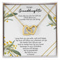 To My Granddaughter - Interlocking Hearts Necklace
