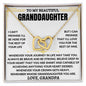 To My Beautiful Granddaughter From GrandPa | Always Be Brave And Strong | Interlocking Hearts Necklace