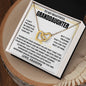 To My Beautiful Granddaughter From GrandPa | Always Be Brave And Strong | Interlocking Hearts Necklace