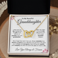 To My Granddaughter - Interlocking Hearts Necklace