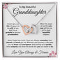 To My Granddaughter - Interlocking Hearts Necklace