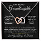 To My Grandaughter - Interlocking Hearts Necklace