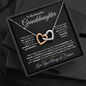 To My Grandaughter - Interlocking Hearts Necklace