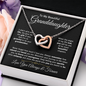 To My Grandaughter - Interlocking Hearts Necklace