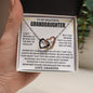 To My Beautiful Granddaughter From GrandPa | Always Be Brave And Strong | Interlocking Hearts Necklace