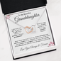 To My Granddaughter - Interlocking Hearts Necklace