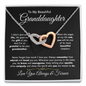 To My Grandaughter - Interlocking Hearts Necklace