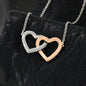 To My Granddaughter - Interlocking Hearts Necklace