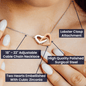 To My Granddaughter - Interlocking Hearts Necklace