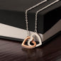 To My Granddaughter - Interlocking Hearts Necklace