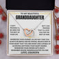 To My Beautiful Granddaughter From GrandPa | Always Be Brave And Strong | Interlocking Hearts Necklace