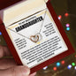 To My Beautiful Granddaughter From GrandPa | Always Be Brave And Strong | Interlocking Hearts Necklace
