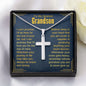 To My Dearest Grandson - Cross Necklace