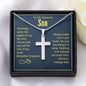 TO MY SON - STAINLESS STEEL CROSS NECKLACE
