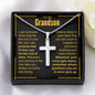 To My Grandson - Cross Necklace
