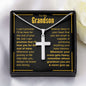 To My Grandson - Cross Necklace