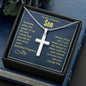 TO MY SON - STAINLESS STEEL CROSS NECKLACE