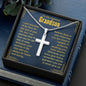 To My Dearest Grandson - Cross Necklace