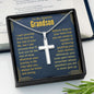 To My Dearest Grandson - Cross Necklace